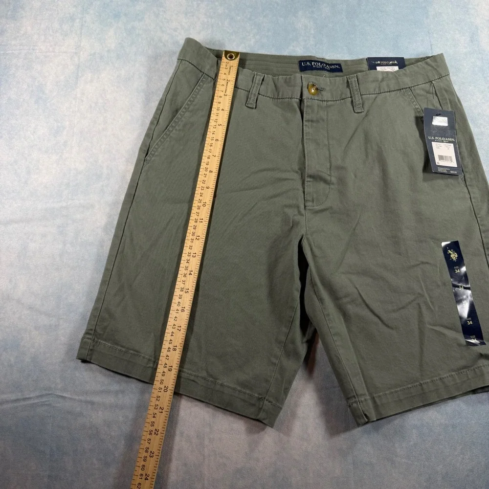 U.S. Polo Assn. Mason Shorts Mens 34 Green NWT Stretch Chino Casual MSRP $50